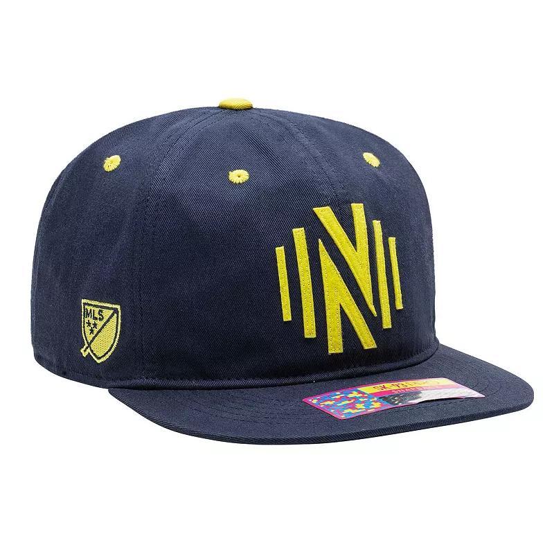 Mens Nashville SC Navy Bankroll Snapback Hat, Mls Blue Product Image