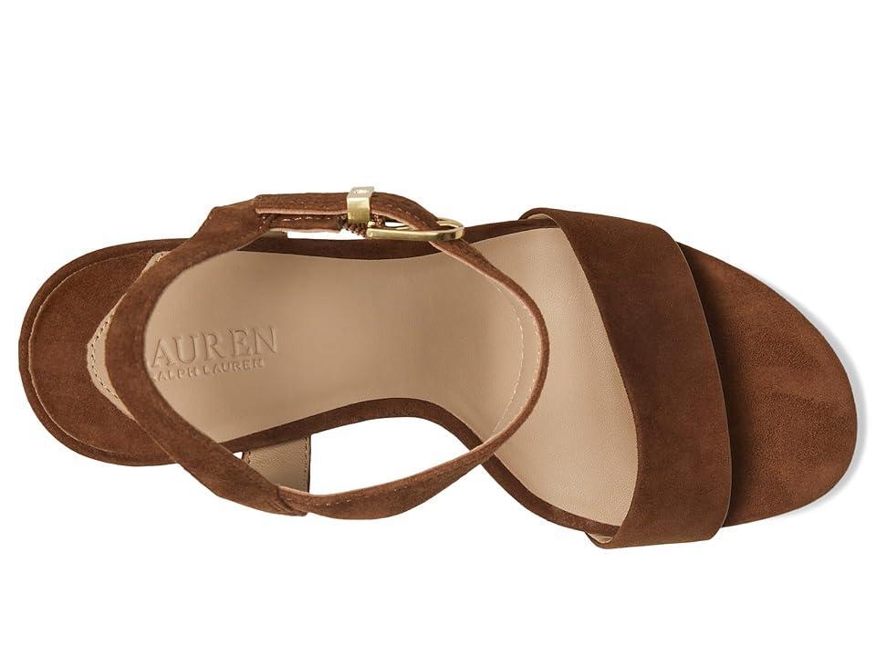 Lauren Ralph Lauren Gwen Suede Sandals (Tobacco) Women's Sandals Product Image