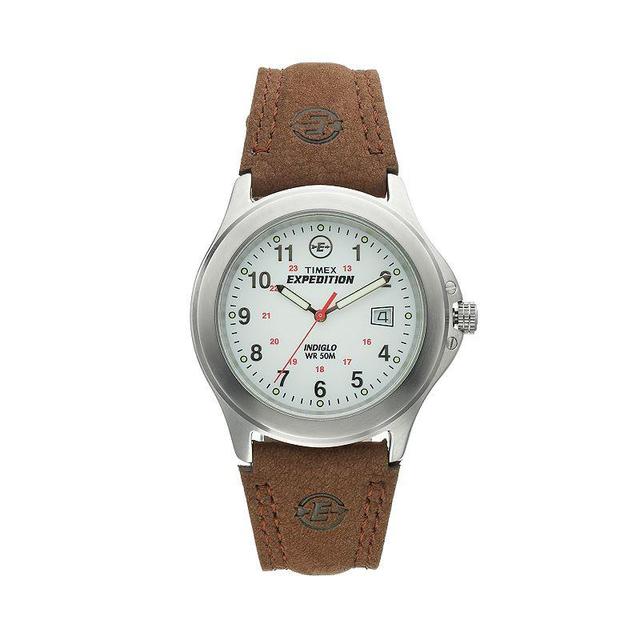 Timex Mens Expedition Field Leather Watch - T443819J, Brown Product Image