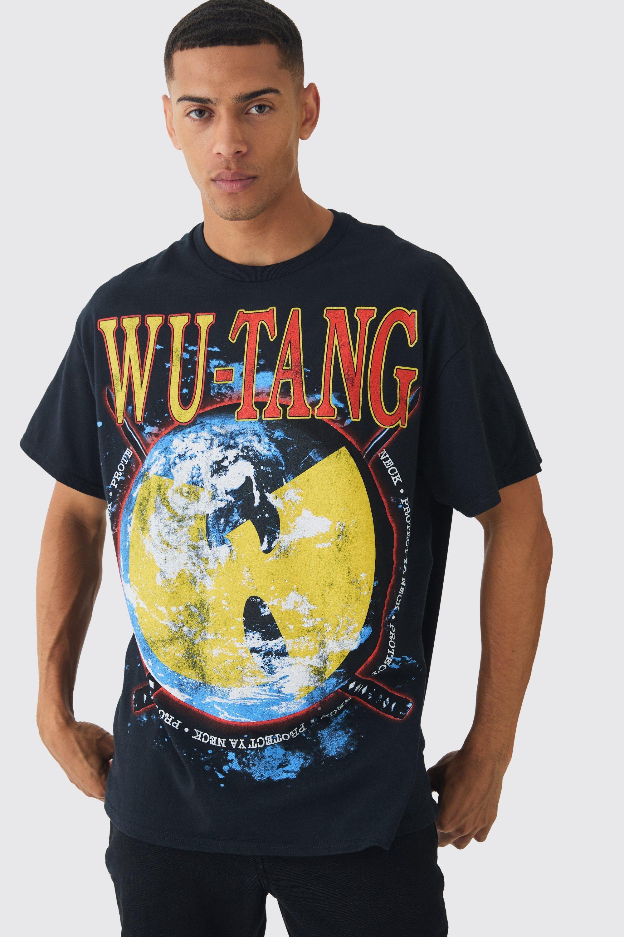 Oversized Wu-Tang Large Scale License Print T-Shirt | boohooMAN USA Product Image