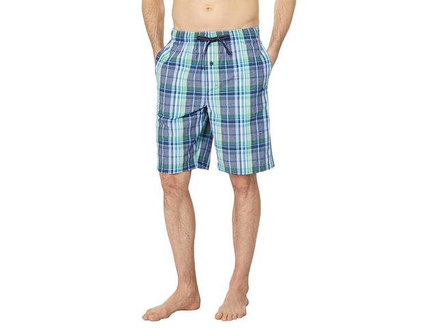 Tommy Bahama Cotton Seersucker Woven Jam (Navy Plaid) Men's Pajama Product Image