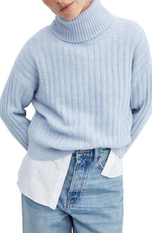 MANGO - Thick knit turtleneck sweater sky blueWomen Product Image