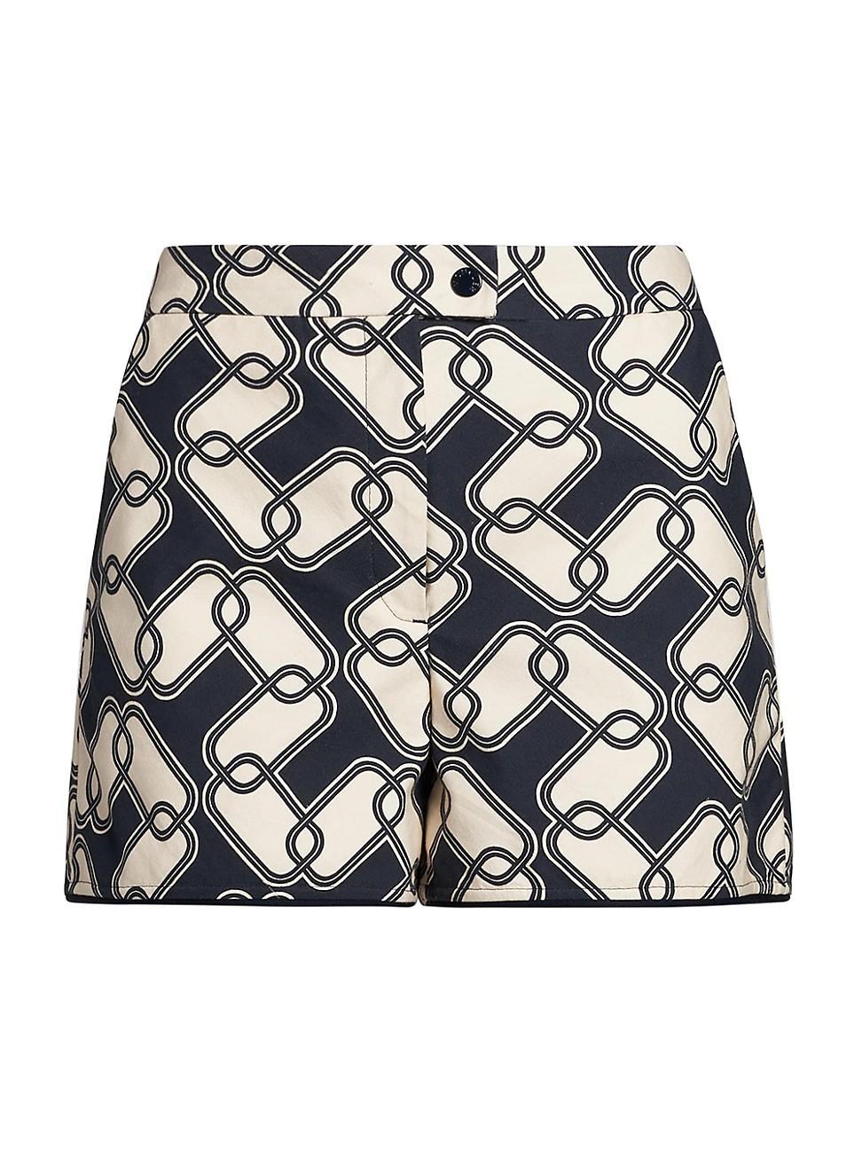 Womens Abstract Cotton Shorts Product Image