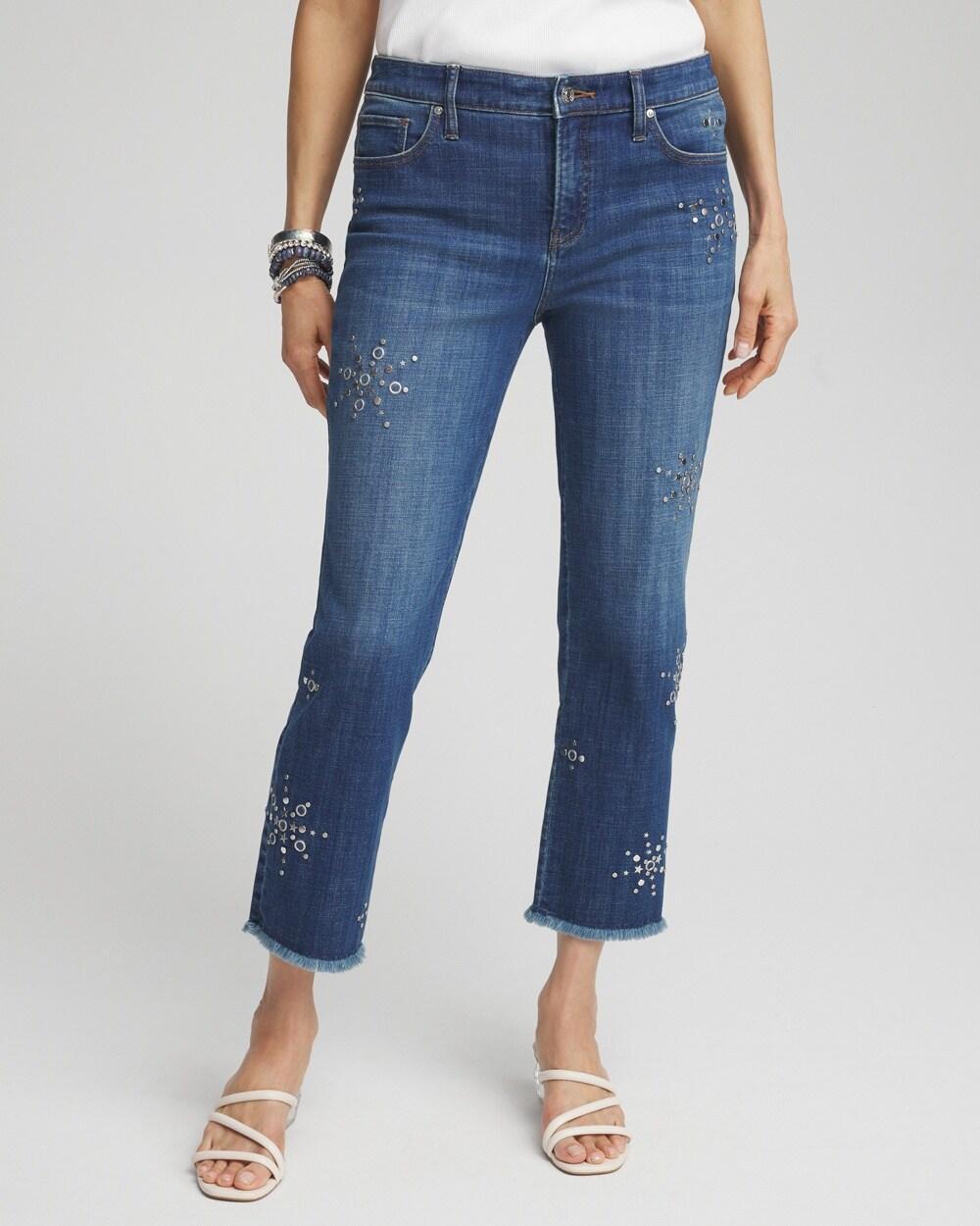 Women's Girlfriend Americana Fireworks Cropped Jeans product image