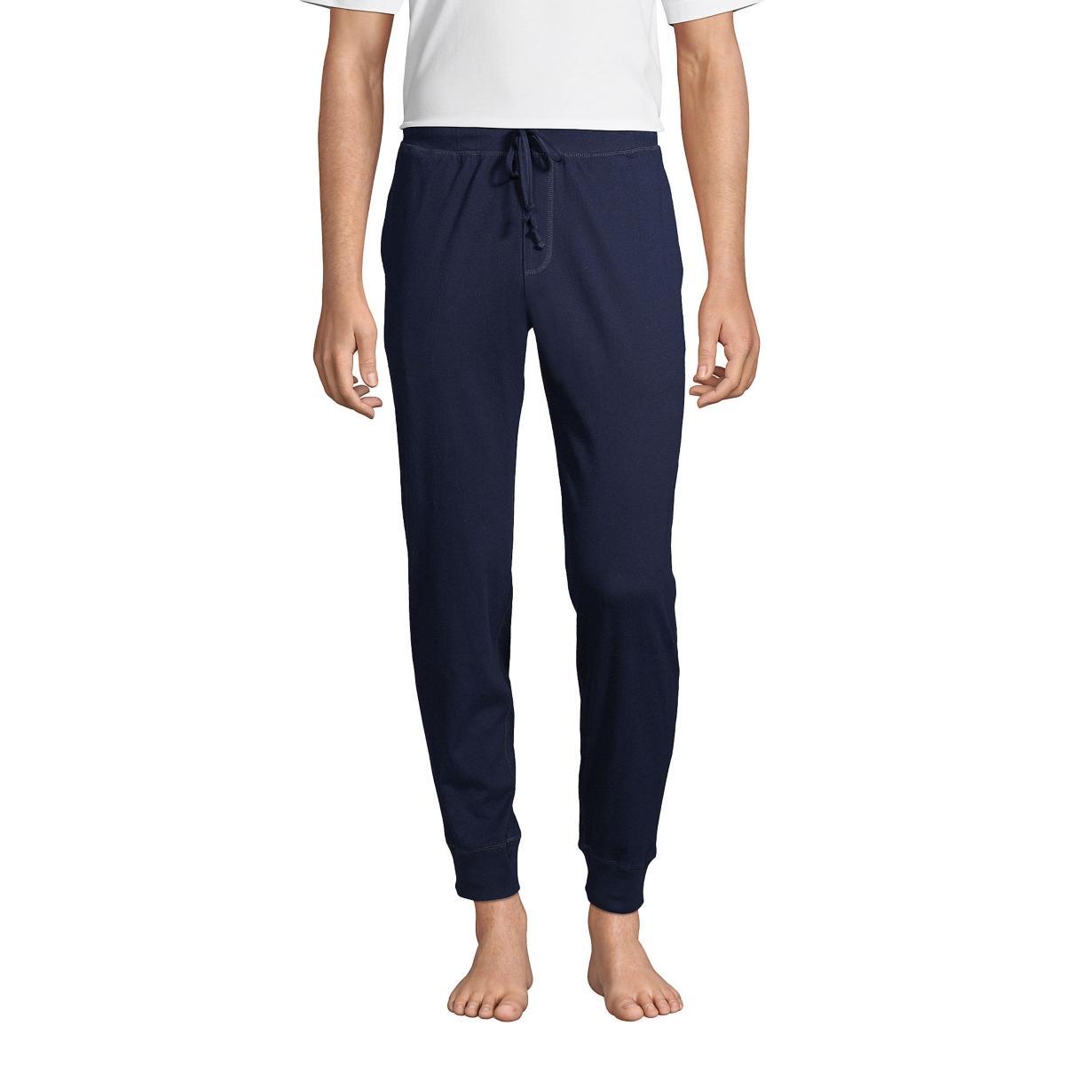 Mens Lands End Knit Jersey Joggers Blue Product Image