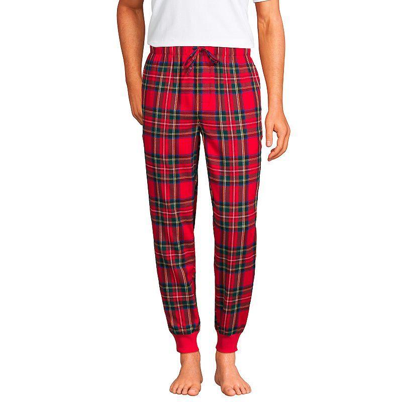 Lands End Mens Flannel Jogger Pajama Pants Product Image