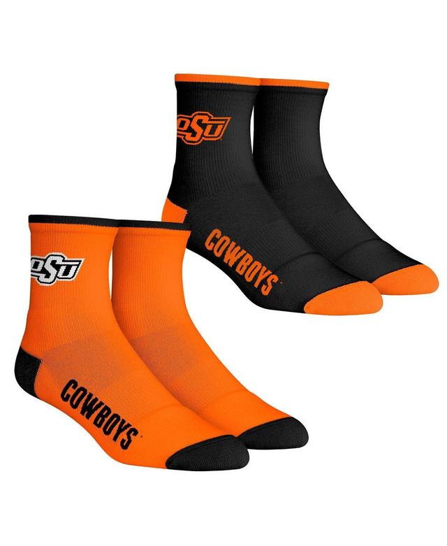 Mens Rock Em Socks Oklahoma State Cowboys Core Team 2-Pack Quarter Length Sock Set - Orange Product Image