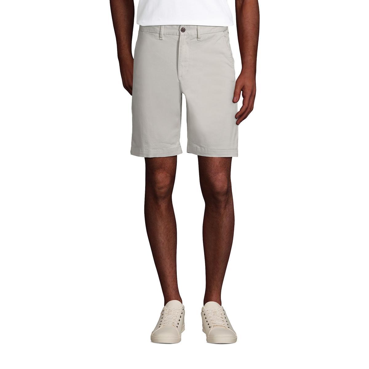 Mens Lands End 9-inch Comfort-Waist Comfort-First Knockabout Chino Shorts Grey Product Image