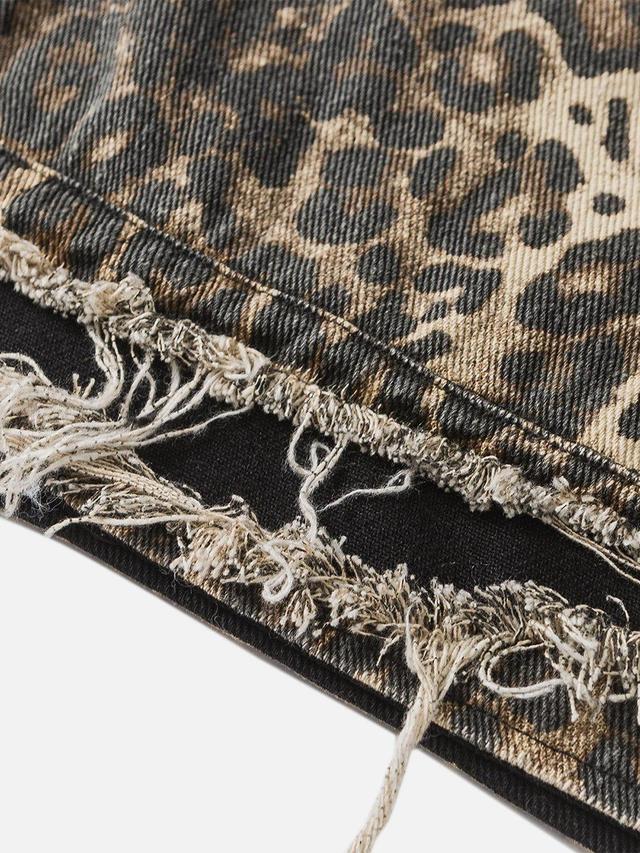 Aelfric Eden Distressed Leopard Print Jacket Product Image