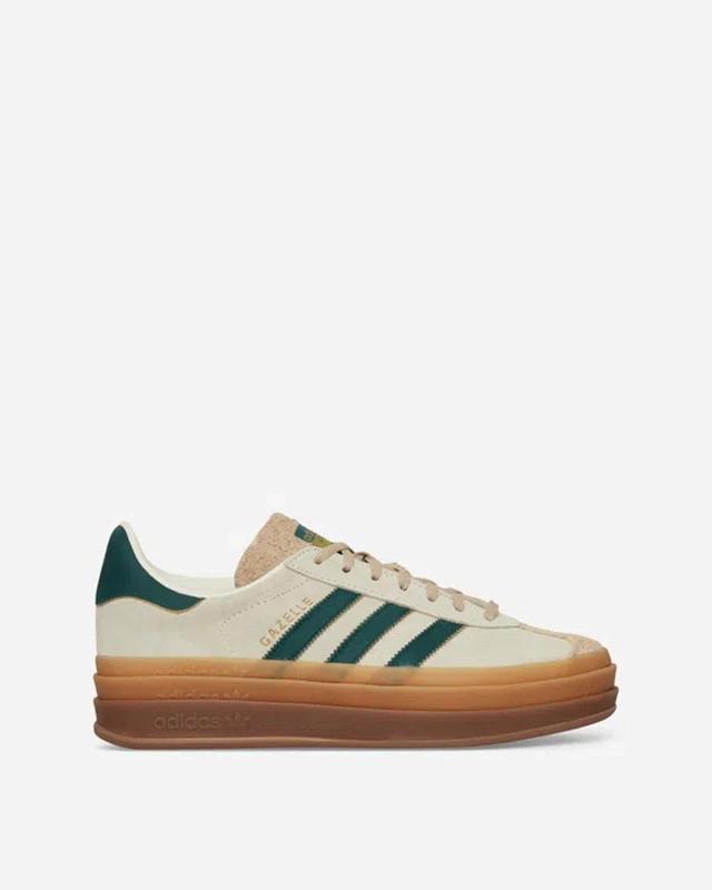 ADIDAS ORIGINALS Adidas Womens Cream White Beige Gazelle Bold Brand-stripe Suede Low-top Trainers In Multi Product Image