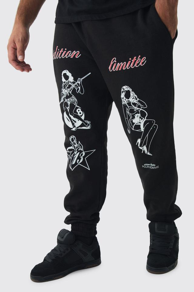 Plus Pinup Model Sweatpants | boohooMAN USA Product Image