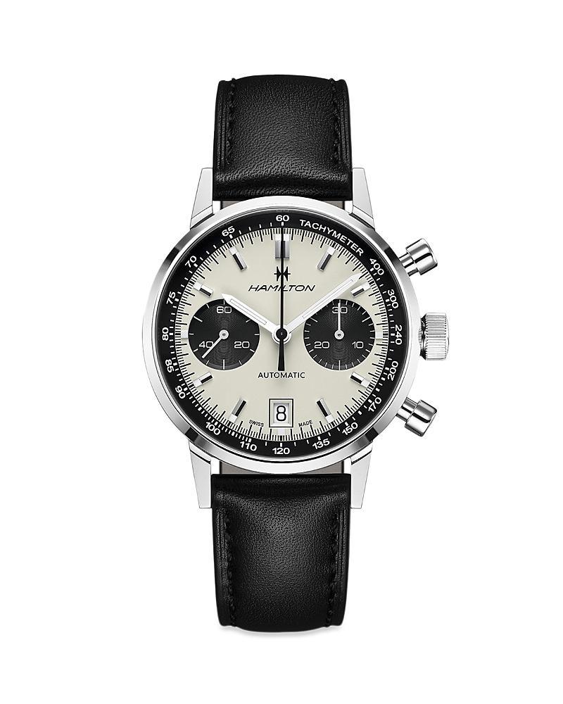 Hamilton American Classic Automatic Chronograph Leather Strap Watch, 40mm Product Image