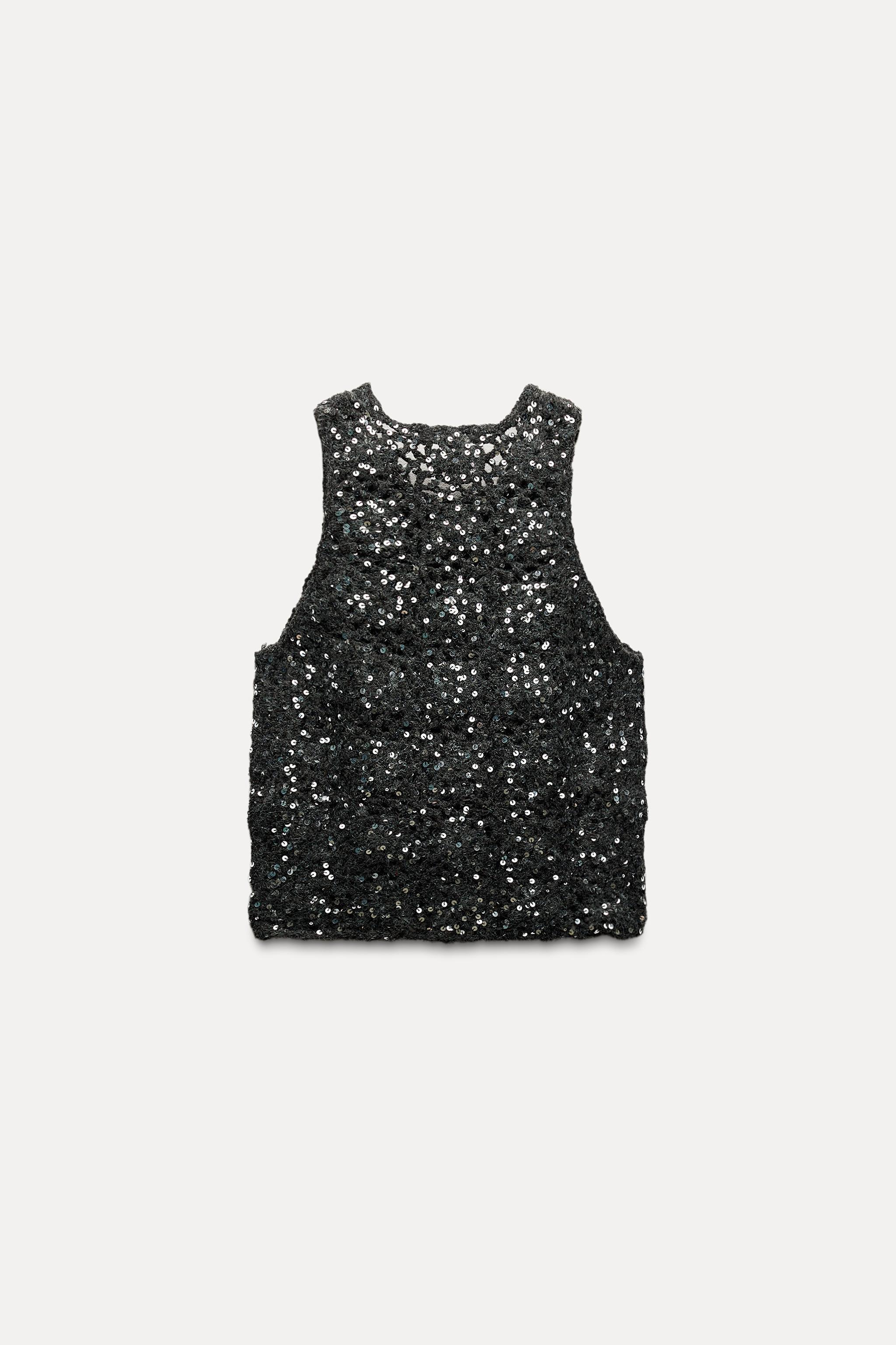 SEQUIN KNIT TOP Product Image