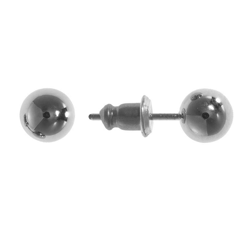 Napier Silver-Tone Shiny Ball Earrings Product Image