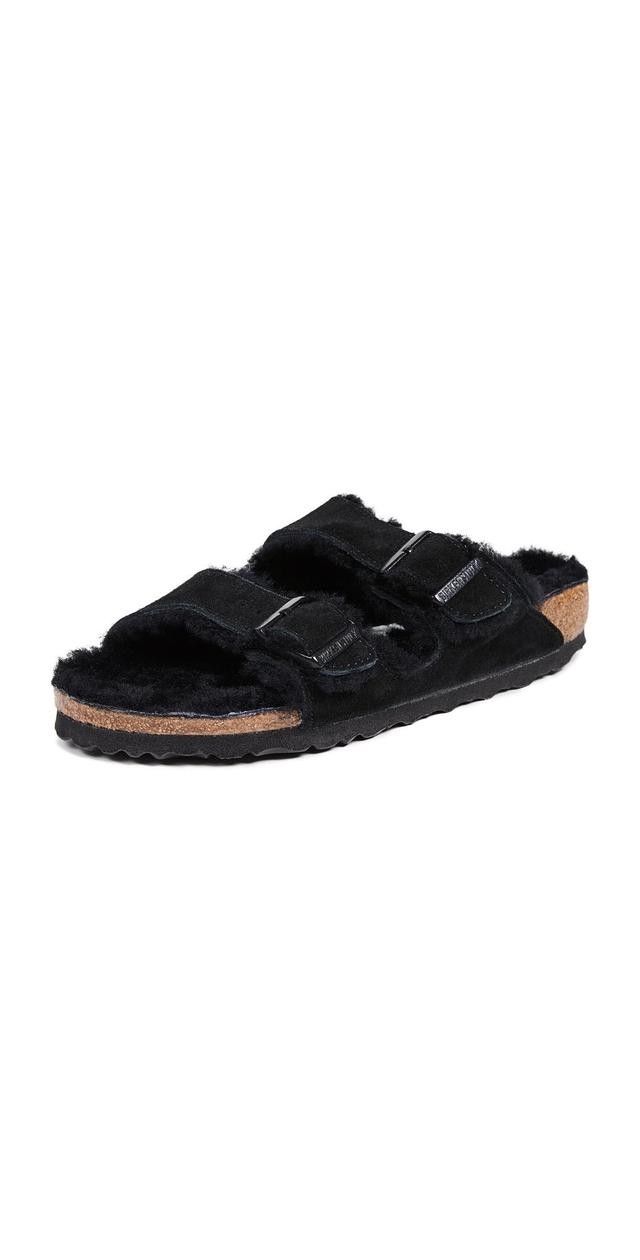 Birkenstock Arizona Genuine Shearling Lined Slide Sandal Product Image