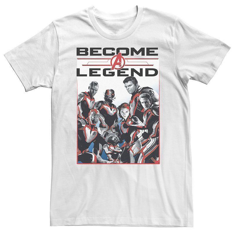 Marvel Big & Tall Marvel Avengers Endgame Become A Legend Tee, Men's, Size: 3XL, White Product Image