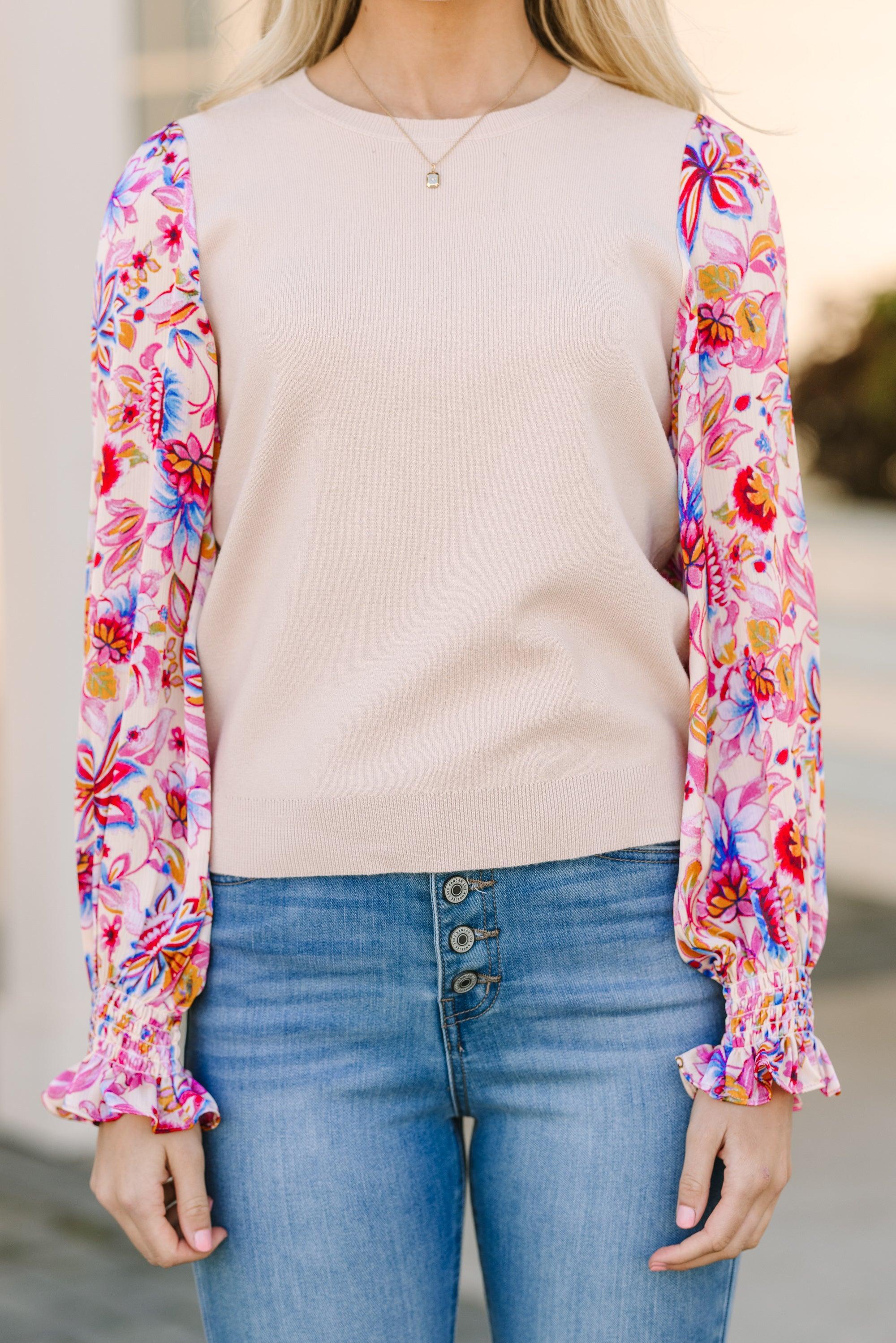 Best In Bold Pink Floral Blouse Female Product Image