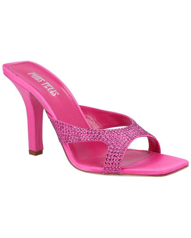 Kate Embellished Satin Mules In Pink Ruby Product Image