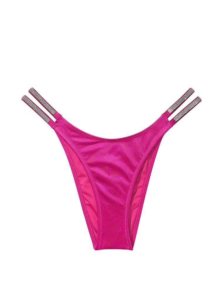 Double Shine Strap Brazilian Bikini Bottom Product Image