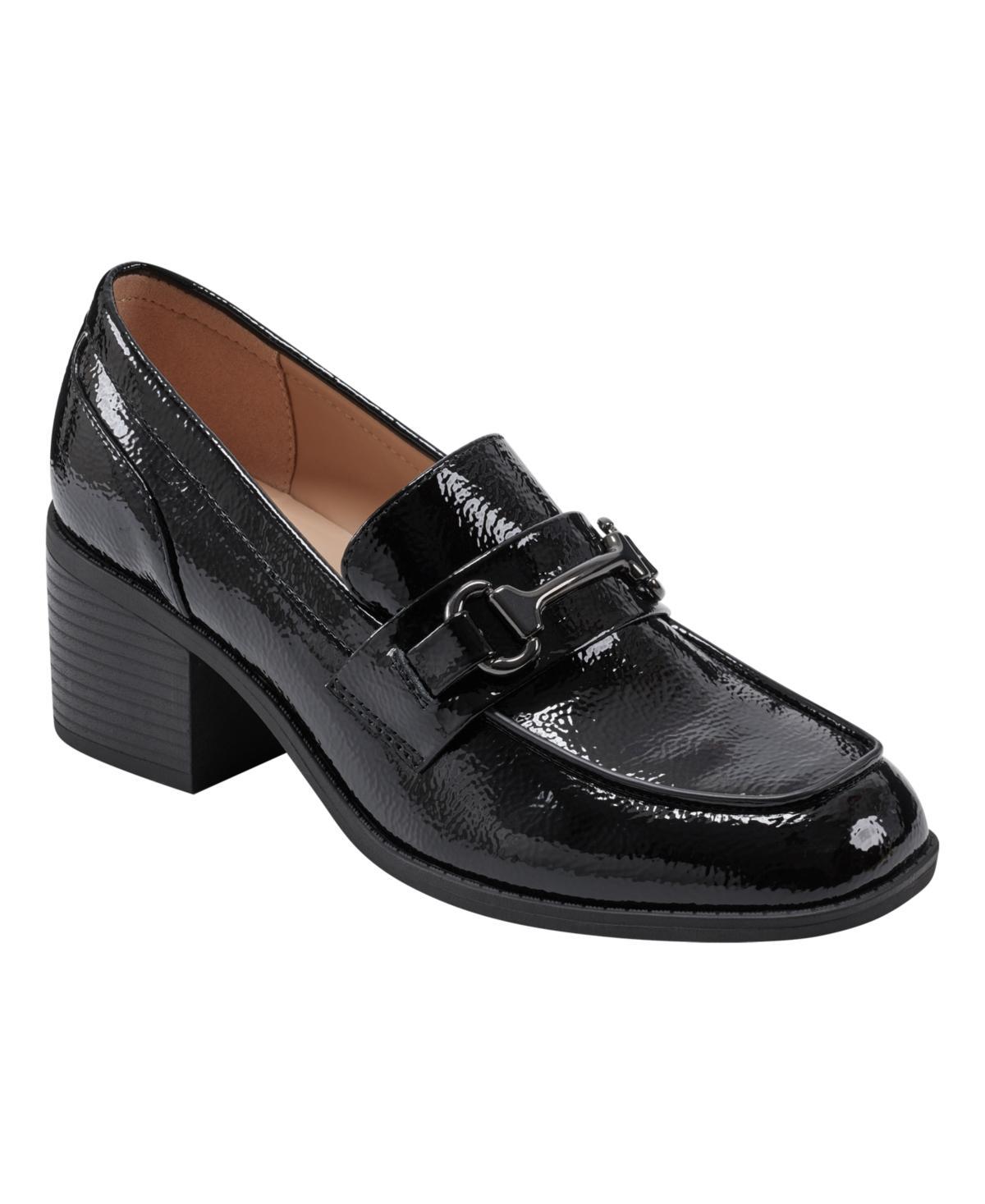 Bandolino Womens Mayble Block Heel Hardware Detail Loafers Product Image