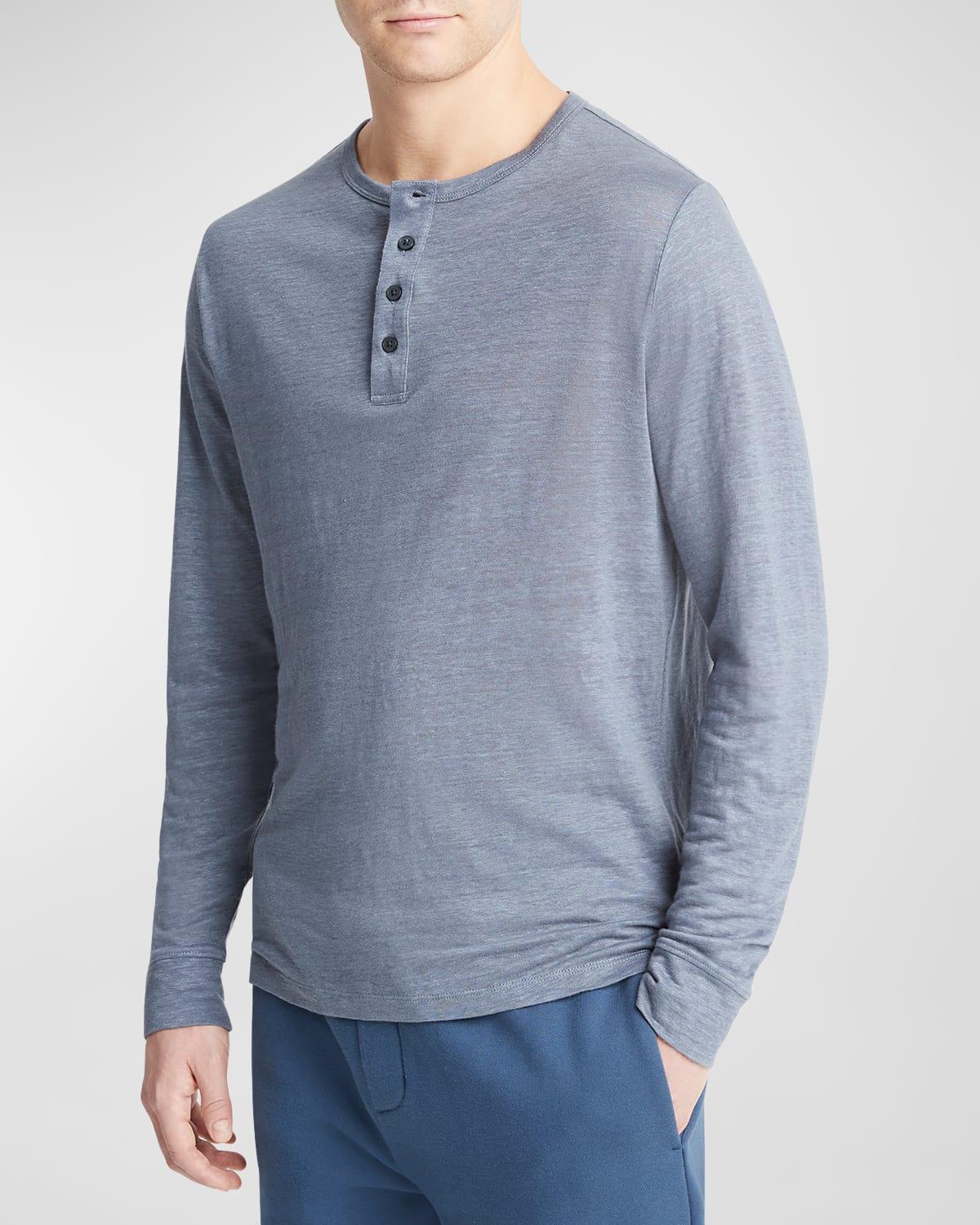 Mens Linen Henley Shirt product image