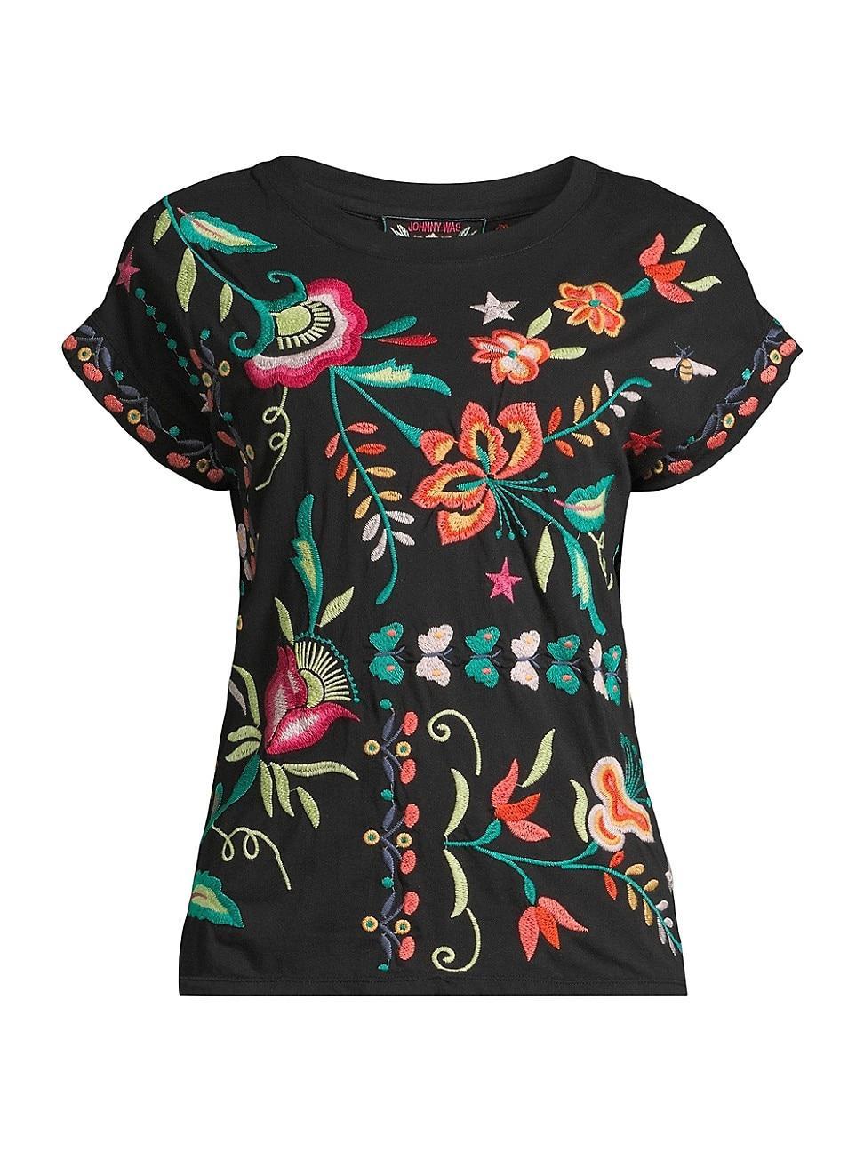 Womens Averi Embroidered T-Shirt Product Image