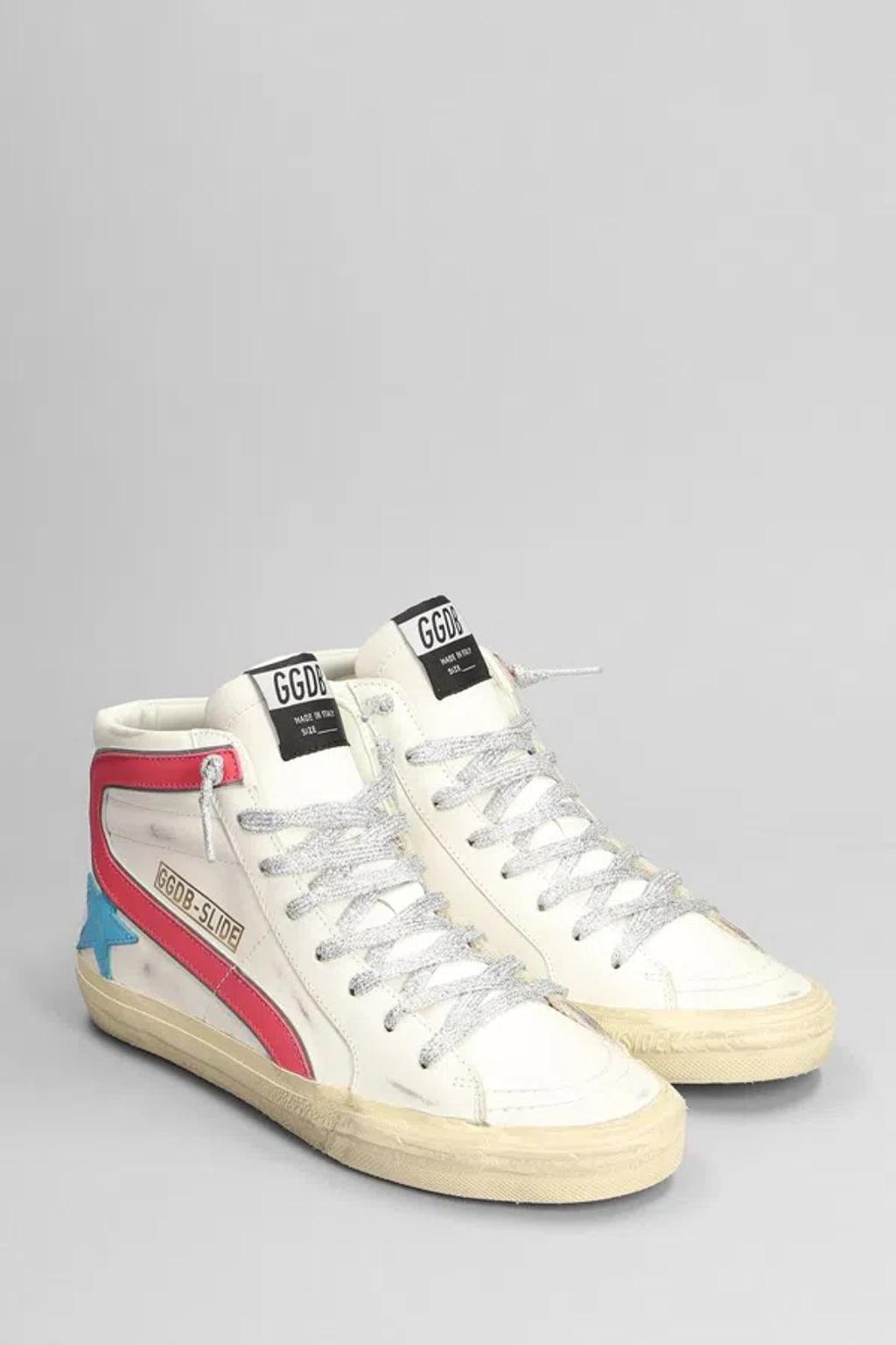 Slide High-top Sneakers In White Product Image