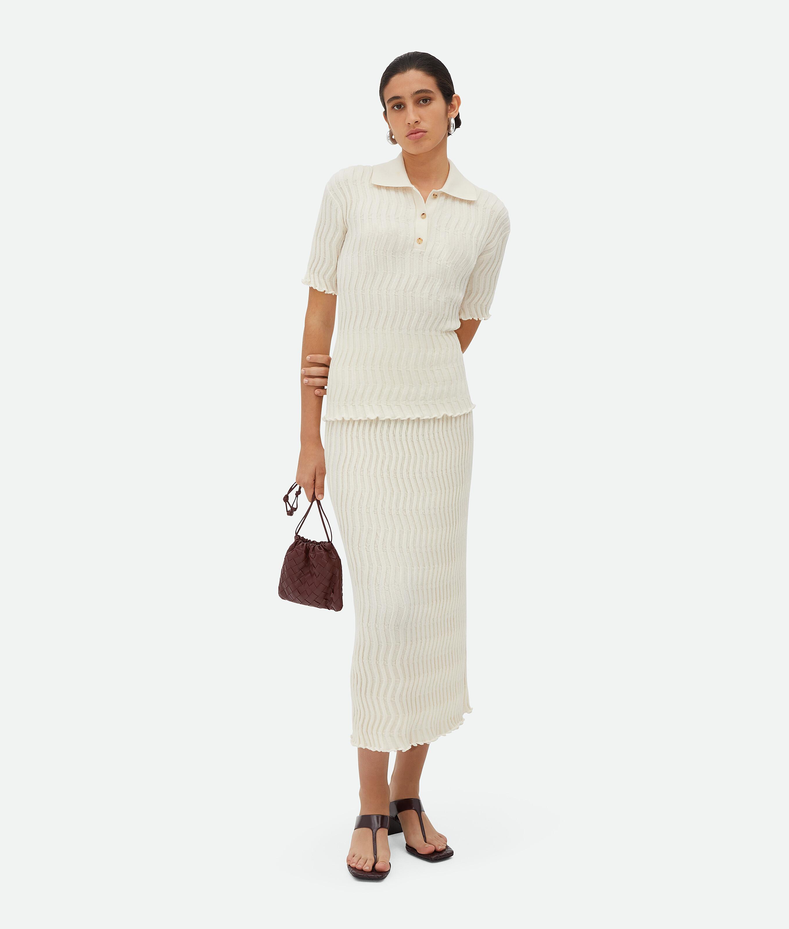 Women's Ribbed Wool Skirt in String product image