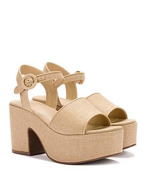 Larroude Womens Miso Block Heel Platform Sandals Product Image