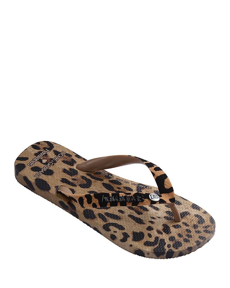 havaianas Womens Top Dolce & Gabbana Leopard Flip-Flops Product Image