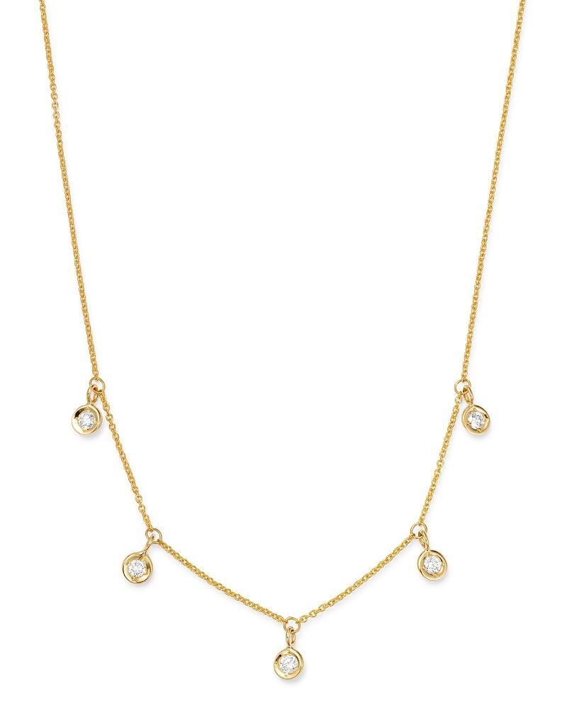 Roberto Coin 18K Yellow Gold Diamonds By The Inch Dangling Droplet Necklace, 18 Product Image