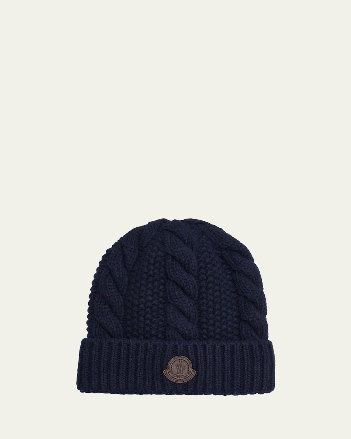 Mens Chunky Wool-Cashmere Beanie Product Image