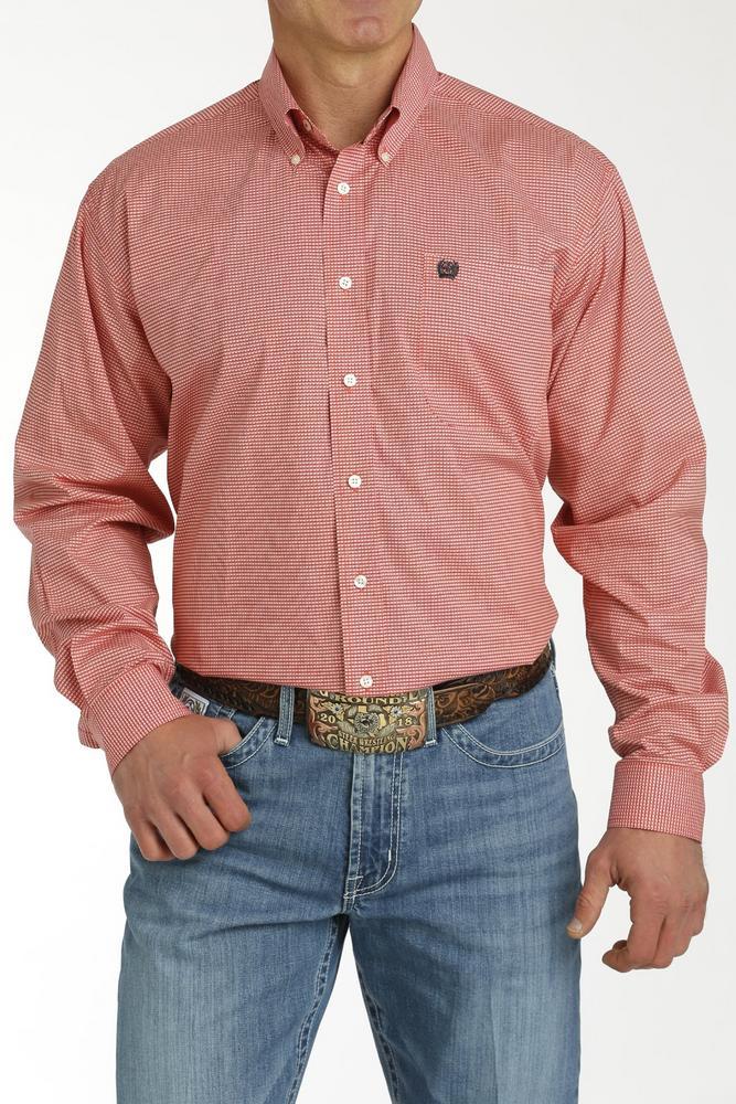 Cinch® Men's L/S Red Geo Print Button Shirt product image