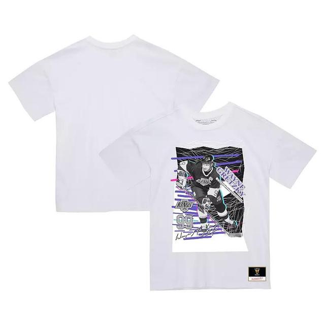 Mens Mitchell & Ness Wayne Gretzky White Los Angeles KingsStreak T-Shirt Product Image