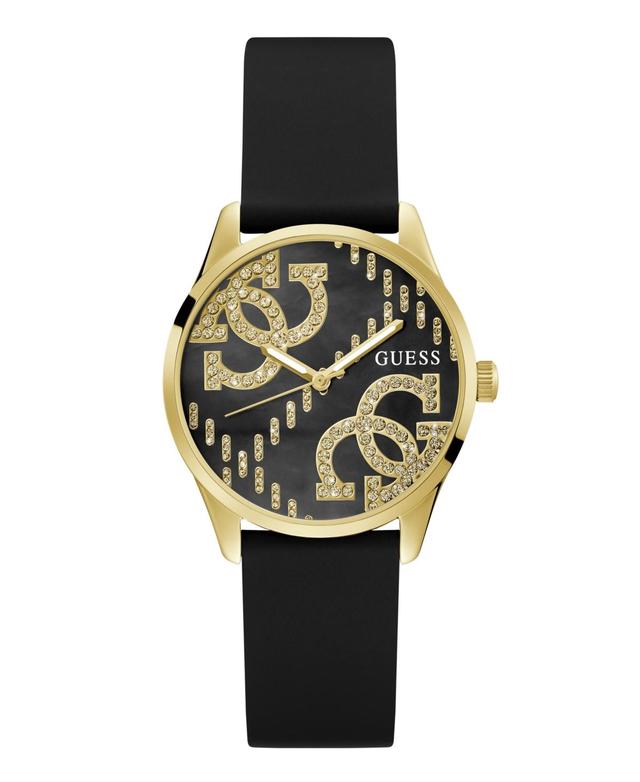 Guess Womens Analog Black Silicone Watch 36mm Product Image