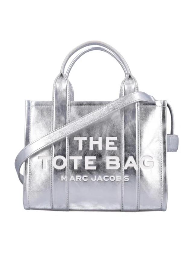 MARC JACOBS The Small Tote Silver In Metallic Silver Product Image