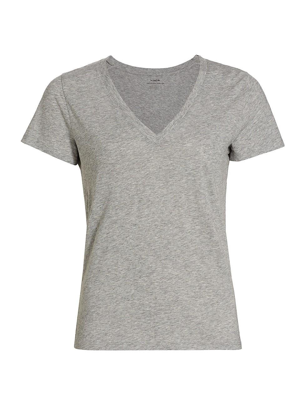 Womens Plunging V-Neck T-Shirt Product Image