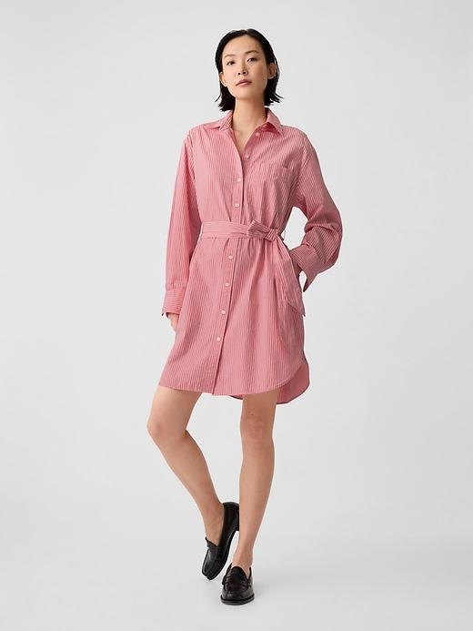 Organic Cotton Stripe Mini Shirtdress Product Image