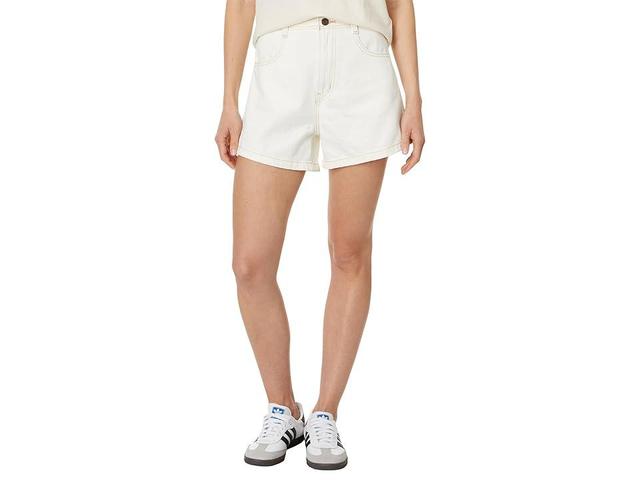 Levi's(r) Womens HW Mom Shorts Contrast Stitching (Ecru Ethos) Women's Jumpsuit & Rompers One Piece Product Image