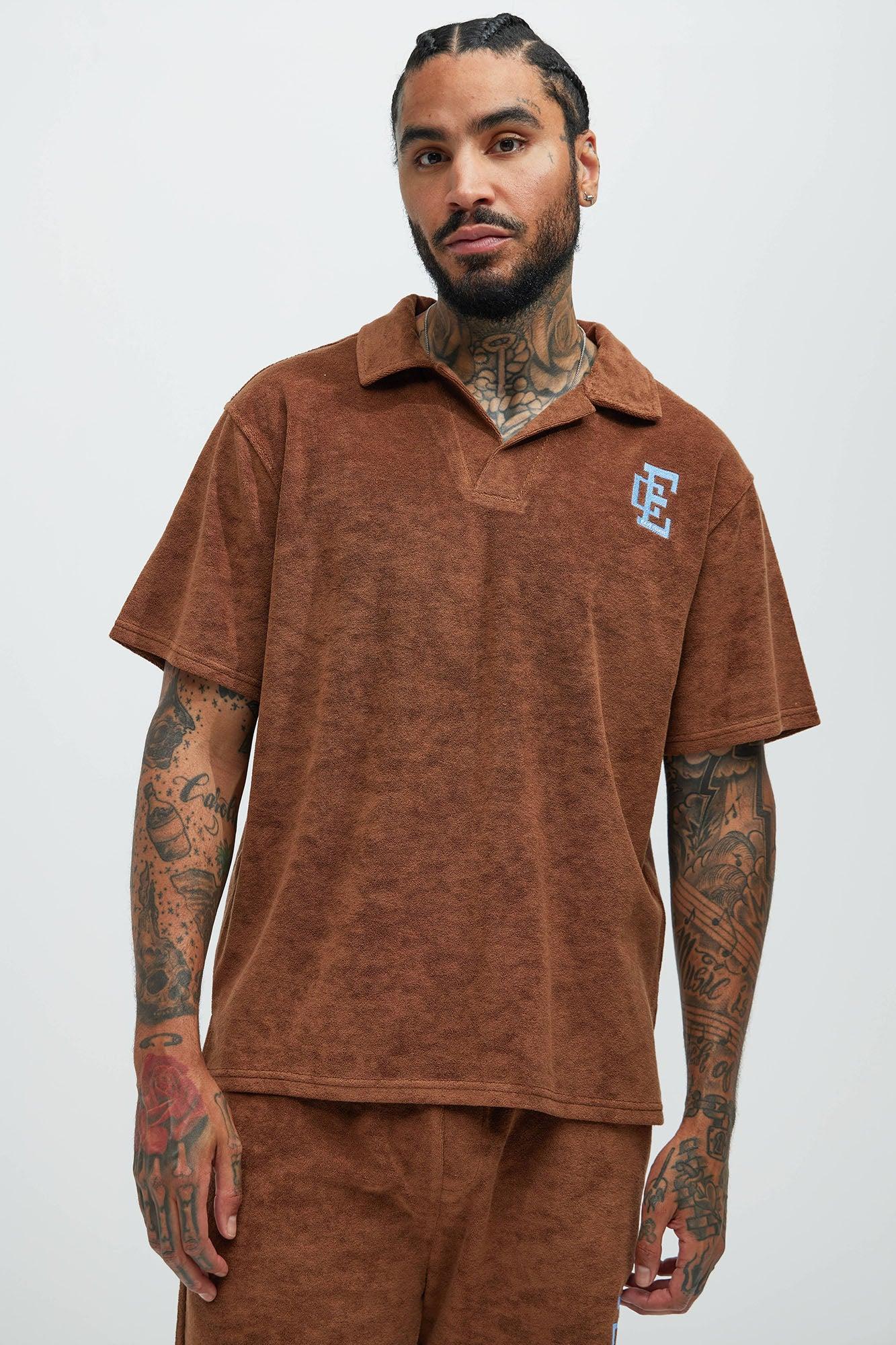 Best Coast Short Sleeve Polo - Brown Product Image