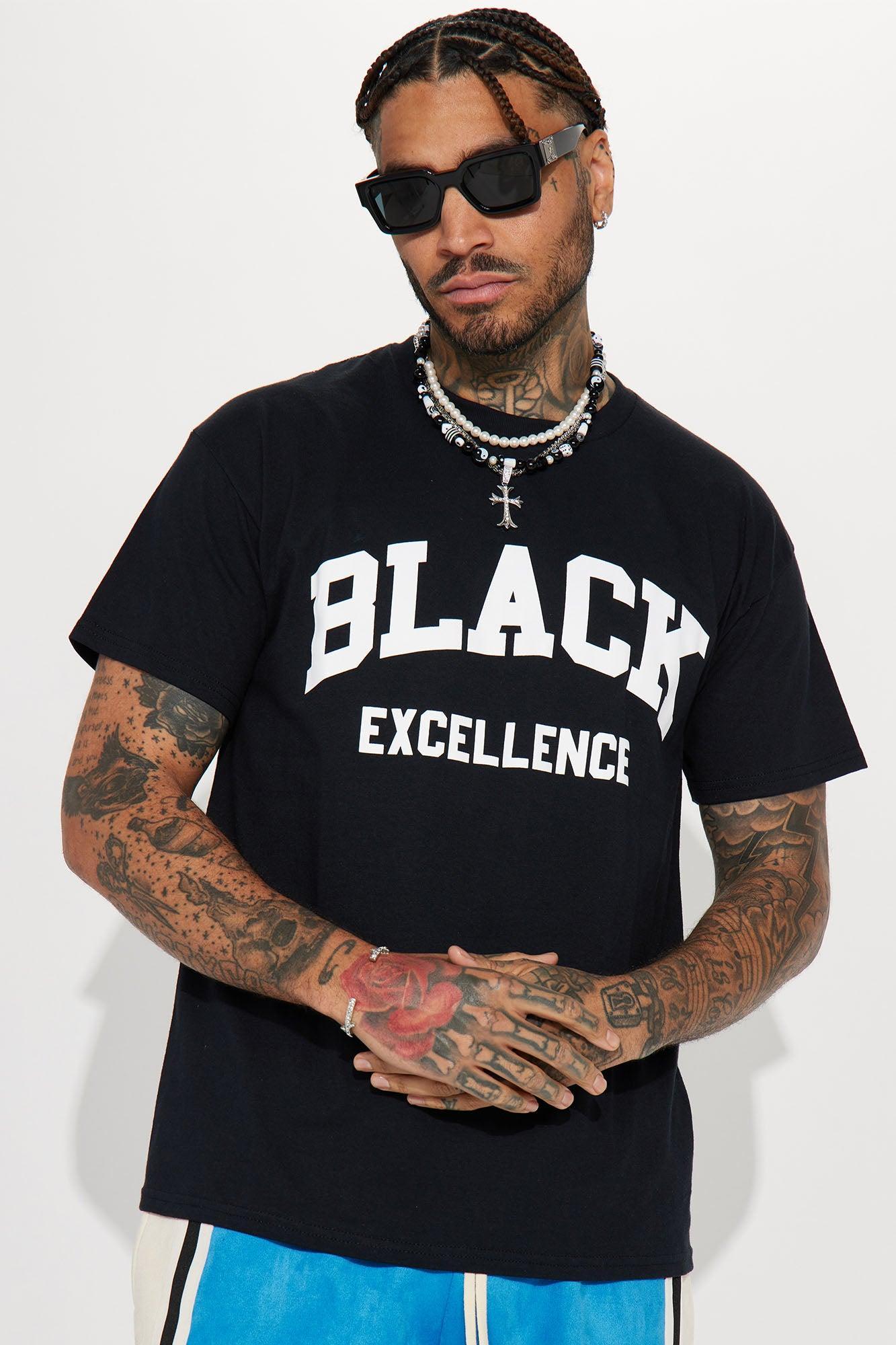 Black Excellence Varsity Short Sleeve Tee - Black Product Image