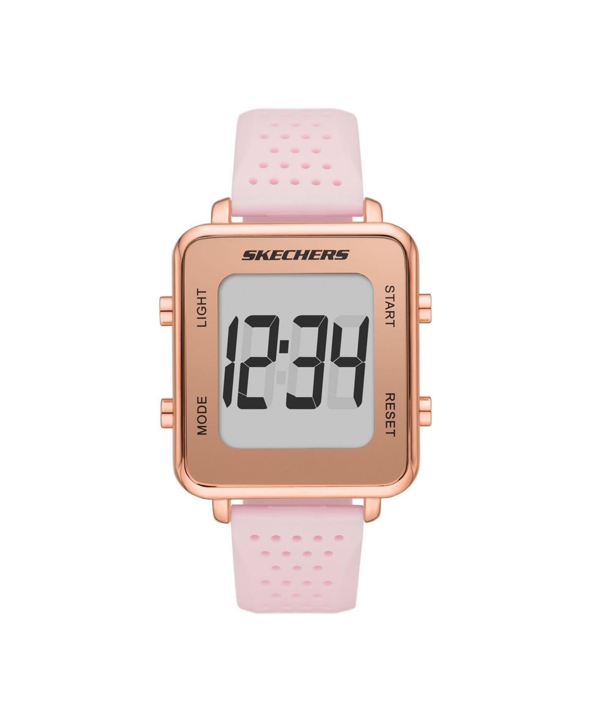 Skechers Womens Naylor Digital, Rose Gold-Tone Alloy Watch Pink Product Image