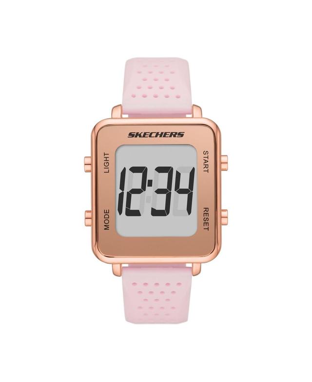 Skechers Naylor Women's Rectangle Digital Watch - Blush / Pink Product Image