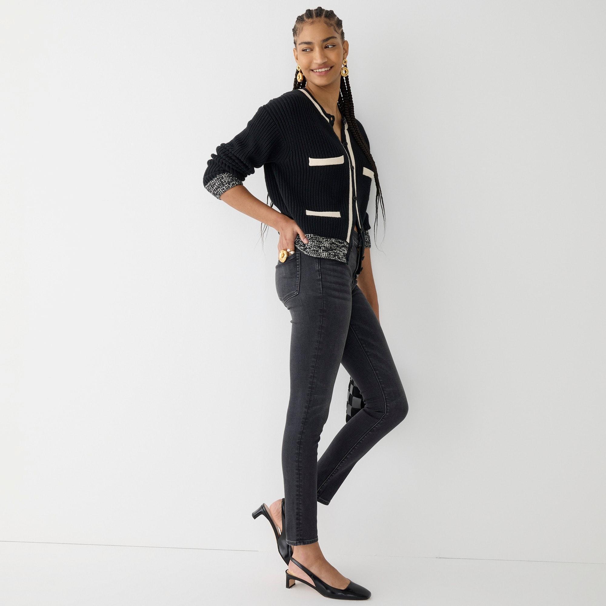 9" high-rise toothpick jean in Charcoal wash Product Image