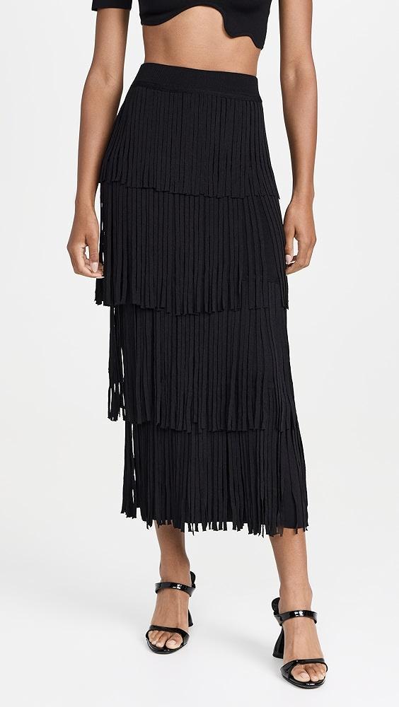 SIMONMILLER Za Za Knit Fringe Skirt | Shopbop Product Image