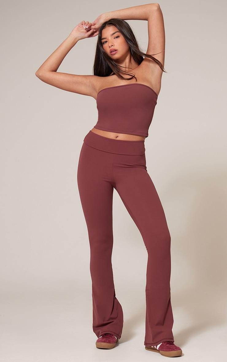 Red Contour Sculpt Foldover Pant Product Image