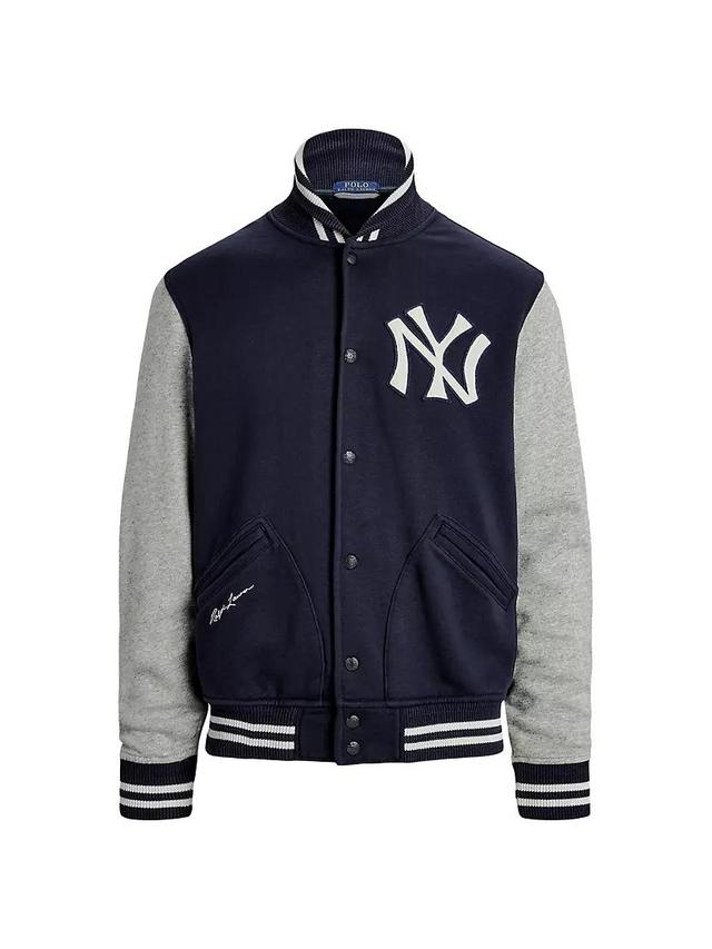 Logo Cotton-Blend Fleece Varsity Jacket Product Image