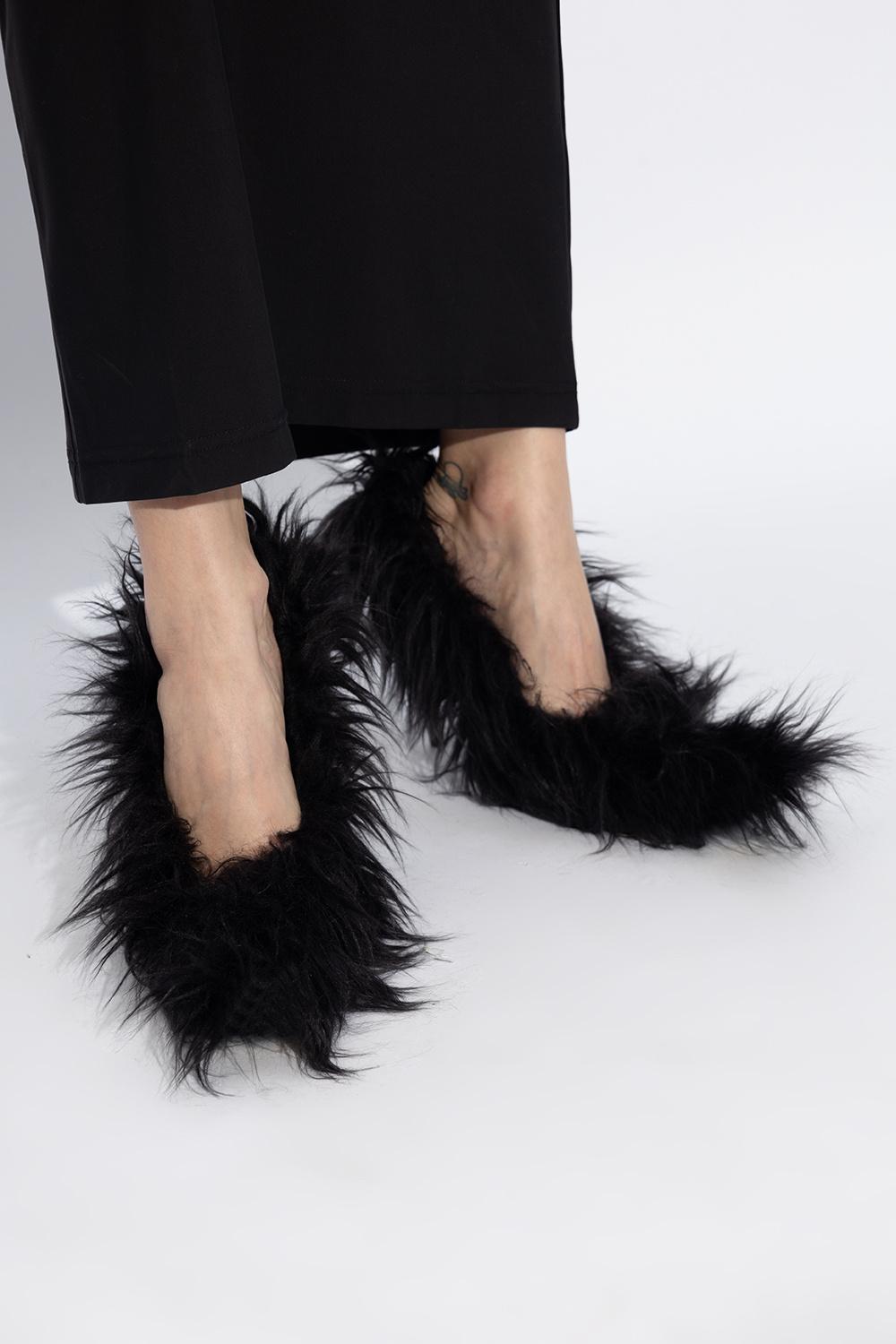 BALENCIAGA Flex Fur Pumps In Black Product Image