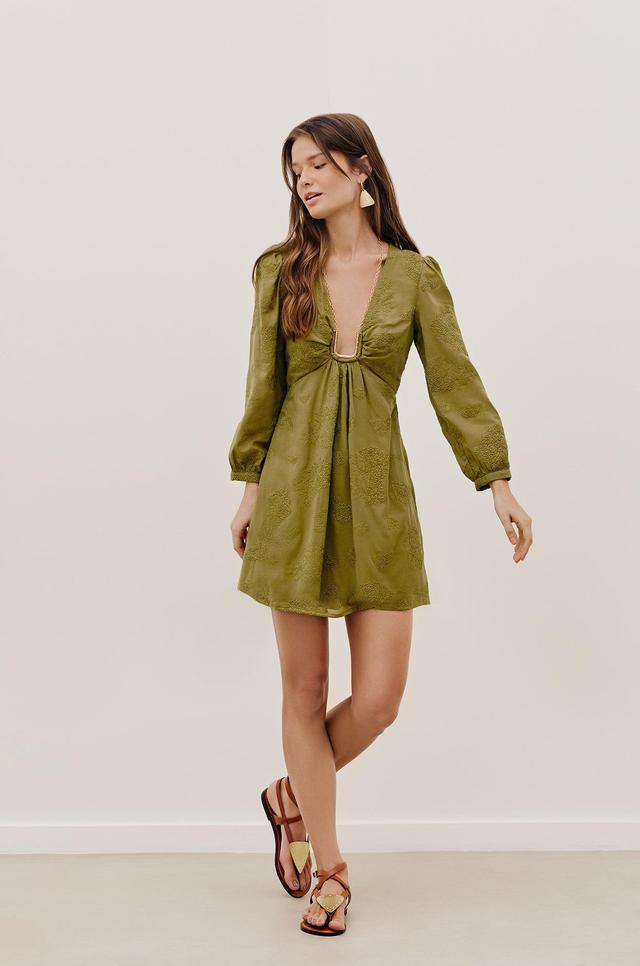 Amelie Short Dress - Avocado Product Image