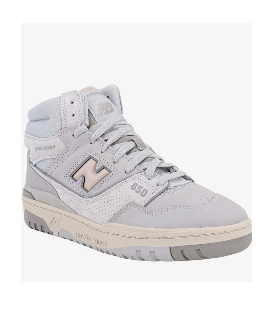 NEW BALANCE Ton-on-ton Leather High Top Sneakers In Gray Product Image